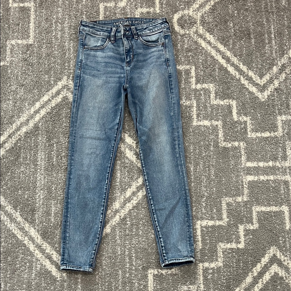 American Eagle Outfitters Women's Light Blue Skinny Jeans